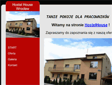 Tablet Screenshot of hostelhouse.pl